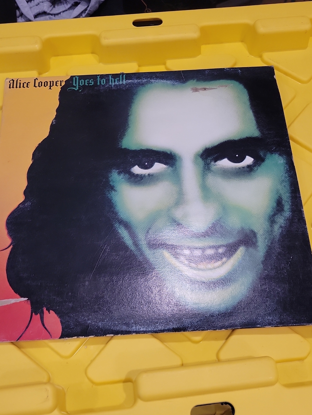 Alice Cooper "Goes to Hell" Vinyl Album - Green Face Artwork